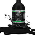 POURING MASTERS Jet Black Acrylic Ready to Pour Pouring Paint – Premium 32-Ounce Pre-Mixed Water-Based – for Canvas, Wood, Paper, Crafts, Tile, Rocks and More