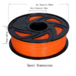 LEE FUNG ABS 3D Printer Filament 1.75mm,1kg (2.2lbs) Spool, Dimensional Accuracy +/- 0.05 mm Orange