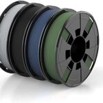 Multicolor Matte PLA Filament Bundle (Gray, Black, Green, Blue)