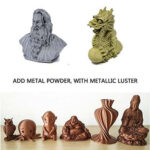 MSNJ PLA Metal Filament 1.75mm, 3D Printer Filament 0.5kg, 60 PLA+40 Metal Powder-Bronze B
