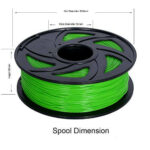 LEE FUNG ABS 3D Printer Filament 1.75mm,1kg (2.2lbs) Spool, Dimensional Accuracy +/- 0.05 mm Green