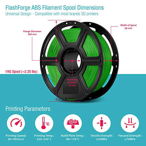 Flashforge – Green ABS Filament