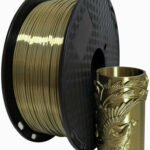 Silk Antique Gold PLA Filament 1.75 mm 3D Printer Filament 1KG 2.2LBS 3D Printing Materials Silky Shiny Gold Filament…