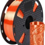 Silk Orange PLA Filament 1.75 mm 3D Printer Filament FDM Printing Materials 1KG 2.2LBS Spool Silky Shiny Shine Gold…
