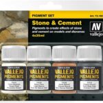 Vallejo Stone & Cement Pigment, 35ml Paint (Pack of 4)