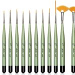 Fine Detail Paint Brush, 12 PCS Miniature Paint Brushes Kit , Perfect for Acrylic, Oil, Watercolor, Art, Scale, Model, Face, Paint by Numbers