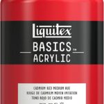 Liquitex Basics Acrylic Paint, 13.5-oz Bottle, Cadmium Red Medium Hue 13 Fl