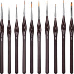 Small Paint Brush Miniature Brushes,Fine Tip 12pcs Detail Paintbrushes Set for Miniature Painting ,d&d Figurines,Model Craft ,Warhammer 40k,Detail Work,Citadel Paint,Airplane Kits&Paint by Numbers..