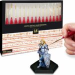 15pc Miniatures Paint Brush Set – Mini Painting Art Brushes. Perfect for DND, Warhammer, Scale Model Painting, Nail Art, Face Painting, and More. Can be Used with Watercolor, Acrylic, Oil Paint