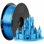 Silk Silver PLA Filament 1.75mm, MCHYI Silk Shiny 3D Printer Filament, 1kg 1 Spool