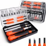DIYSELF 115 Pcs Craft Knife Set, with 100 Pcs Hobby Knife Blades and 10 Pcs Utility Knife Blades, Precision Knife for Crafting, Exacting Knife