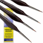 Small Paint Brush Miniature Brushes. Fine Tip Series 4pc 000 Paintbrushes Set for Art Watercolor Acrylics Oil – Model Craft Warhammer Airplane Kits Nail Paint by Numbers Micro Detail Hobby Painting