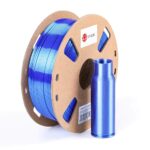 Silk Sapphire Blue 3D Printer Filament PLA 1.75 mm 1 KG (2.2 LBS) Shine Silky Shiny Blue PLA CC3D ZHUOPU
