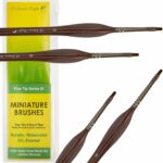 Model Paint Brush Set Miniature. Fine Detail Hobby Painting Brush 4pc Size 0 Paintbrushes for Art Watercolor Acrylics Oil Warhammer Paint Set. Nail Airplanes Art Craft Game DND Miniatures Figurines
