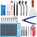 HAWKUNG 36 PCS 3D Printer Tool Kit, 3 in 1 Nozzle Change Tool, Needles, Pliers, Tweezers, Spanner, Scraper, Brush, Cutting mat, Clean Up Knives for Nozzle Change and Model Removing, Cleaning