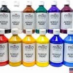 milo Acrylic Paint Set of 12 Colors | 8 oz Bottles | Student Primary Colors Acrylics Painting Pack | Made in the USA | Non-Toxic Art & Craft Paints for Artists, Kids, & Hobby Painters