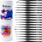 VIKEWE Miniature Paint Brushes Set – 18 PCS Detail Paint Brushes Kit for Painting and Fine Detailing, Artist Paint Brush with Ergonomic Triangular Handle for Art, Acrylic, Oil, Watercolor, Face, Model