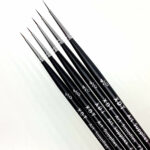 XDT#725 Micro Detail Artist Pin Point Painting Brush Set of 5 Piece #0000 Brushes Set, Acrylic Watercolor Oil, Fine Detailing Painting, Art, Scale Models, Easy Grip Handles.