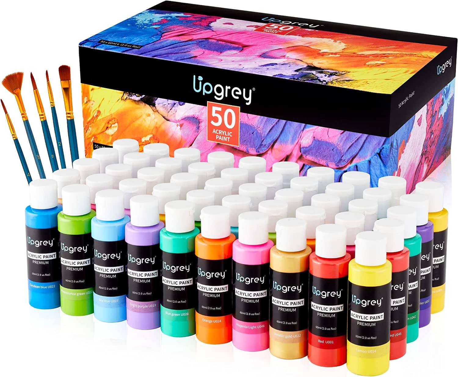 Acrylic Paint Set 20 Colors Acrylic Paints for Canvas Painting Pack -  Acrylic Craft Paint Sets for