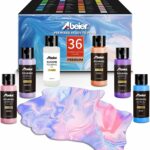 Acrylic Pouring Paint Set, 36 Colors (2 oz/Bottle) with Silicone Oil & Gloss Medium, Assorted Colors, High Flow Acrylic Paint, No Mixing Needed, Art Supplies for Pouring on Canvas, Wood and More