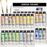 Acrylic Paint Set, 36 Colors (0.4 oz/12 ml), Craft Paints Perfect for Artists Kids Students Beginners