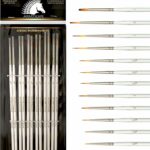 Miniature Paint Brushes, Set of 12 for Detail & Fine Point Painting – use with Acrylic, Watercolor, Oil, Gouache – for Pinstriping, Warhammer 40k, Models & Lettering – Artist Supplies by MyArtscape