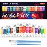Acrylic Paint Set, Shuttle Art 30 x12ml Tubes Artist Quality Non Toxic Rich Pigments Colors Great for Kids Adults Professional Painting on Canvas Wood Clay Fabric Ceramic Crafts