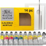 Winsor & Newton 2190518 Galeria Acrylic Paint, 10x60ml Complete Set, Set of 15