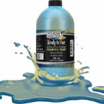 Pouring Masters Blue/Gold Iridescent Special Effects Pouring Paint – 8 Ounce Bottle – Acrylic Ready to Pour Pre-Mixed Water Based for Canvas, Wood, Paper, Crafts, Tile, Rocks and More