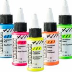 Golden Acrylics Golden High Flow Acrylic Paint Set, 5-Color Fluorescent Set | Pink, Blue, Chartreuse, Green, Orange | 1 Ounce