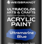 WEISBRANDT Ultra Color Arts & Crafts Acrylic Paint in Assorted Colors, Ultramarine Blue, 16 oz. Bottle, Premium Quality Pigment, Non Fading and Non Toxic,Single Color Paint for Artists, Hobby Painters