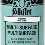 FolkArt Multi-Surface Satin Acrylic Paint in Assorted Colors, 16 oz, Titanium White 16 Fl Oz