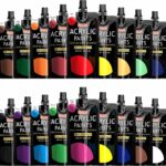 Acrylic Paint, Shuttle Art 18 Colors Acrylic Paint Pouches (120ml/4.06oz), Artist Grade Acrylic Paint Set, Rich Pigments, Non-Toxic for Artists, Beginners and Kids on Rocks Crafts Canvas Wood Ceramic