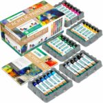 Norberg & Linden LG61 Acrylic Paint Set – 60 Color Tubes Canvas Paints with 10 Page Acrylic Practice Pad – Beginner Artist Painting Kit for Adults & Kids – Professional Quality Hobby Art Supplies
