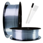 Shine Silver PLA 3D Printer Filament 1.75mm Silk Shiny Aluminium Metal Silver 3D Printing Material Widely Compatible 3D…