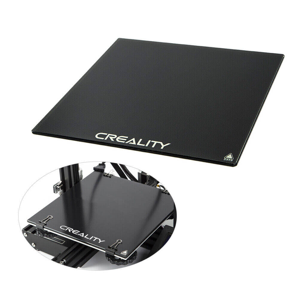 Aystkniet Creality Ender 3 Glass Bed Upgraded for Ender 3 Pro/Ender 3 V2/Ender 5 and Ender 5 Pro, 3D Printer Glass Build Plate Surface 235x235x4mm