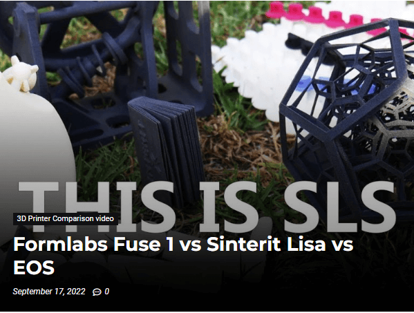 Formlabs Fuse 1 vs Sinterit Lisa vs EOS