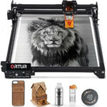 ORTUR Laser Engraver, Laser Master 2 S2 LF, 20W Laser Engraving Cutting Machine, 0.17*0.25mm Fixed-Focus Compressed Spot Eye Protection 5.5W Output Power Laser Cutter for DIY Metal, Wood (390x410mm)