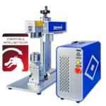 US Stock 50W JPT Fiber Laser Marking Machine Fiber Laser Engraver with 175×175mm Lens and D80 Rotary Axis