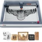ORTUR Laser Master 3 10W Output Power Laser Engraver, 0.05 * 0.1mm Compressed Spot Laser Cutter add App Offline Control High Power Laser Engraver for Wood and Metal (with Air Assist Nozzle)