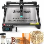 Official ATOMSTACK A10 Pro/X7 Pro/S10 Pro Laser Engraver, 10W Engraving Machine, Cutter and Engraver Machine with 0.06 * 0.08mm Dual Compressed Spot for Wood Metal, Acrylic, Leather, Pro-Black