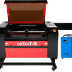 OMTech Upgraded 100W CO2 Laser Engraver Cutter 20″ x 28″ Laser Engraving Machine with Ruida DSP LCD Display RDWorks V8, USB Port, Air-Assist, LightBurn Software for Windows Mac OS Linux(MF2028-100)
